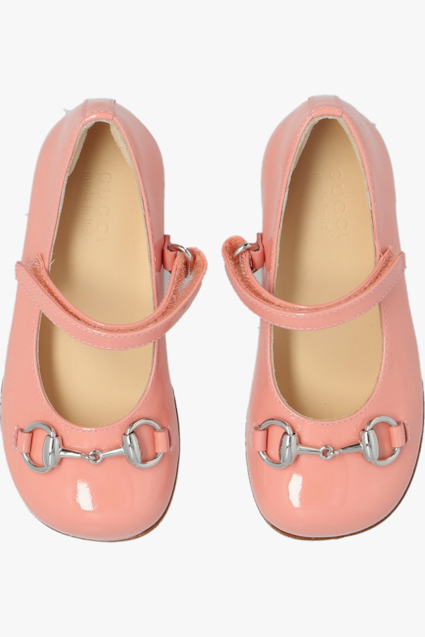 Pink patent popular leather gucci little girl shoes